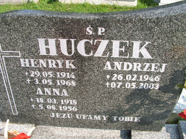 Andrzej Huczek 1946 Polanka Wielka - Grobonet - Wyszukiwarka osób pochowanych